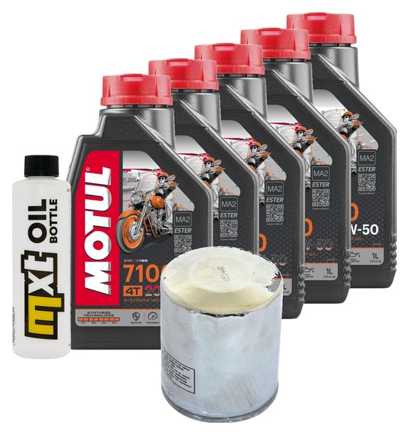 Inspektionspaket 5L 20W-50 + Ölfilter + 2x Zündkerze für Harley Davidson FLFBS 1868 Softail Fat Boy 1900 ccm Bj. 2022