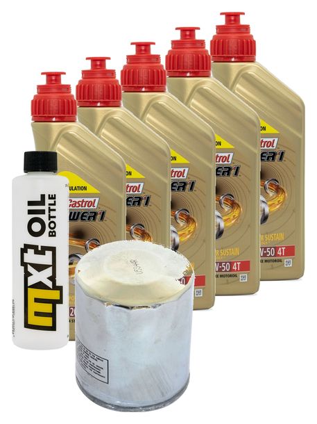 Inspektionspaket 5L 20W-50 + Ölfilter + 2x Zündkerze für Harley Davidson FLFBS 1868 Softail Fat Boy 1900 ccm Bj. 2022