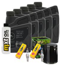Inspektionspaket 5L 20W-50 + Ölfilter + 2x Zündkerze für Harley Davidson FLFBS 1868 Softail Fat Boy 1900 ccm Bj. 2022