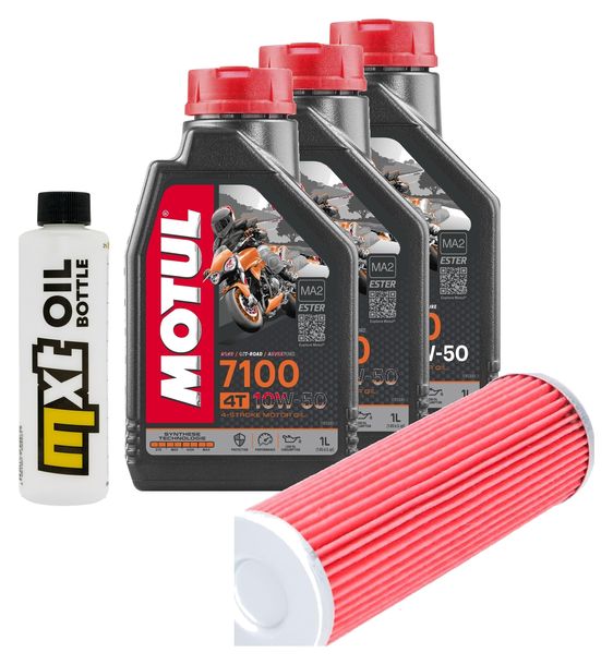 Inspektionspaket 3L 10W-50 + Ölfilter + 2x Zündkerze für KTM Duke R 890 ccm Bj. 2022 - 2023
