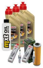 Pacote de Inspeção 3L 10W-50 + Filtro de Óleo + 2x Vela de Ignição para KTM Duke R 890 ccm Ano de Fabricação 2022 - 2023