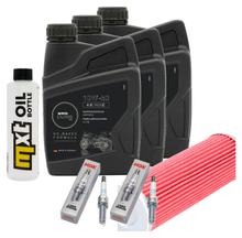 Inspectiepakket 3L 10W-50 + oliefilter + 2x bougie voor KTM Duke R 890 ccm bouwjaar 2022 - 2023