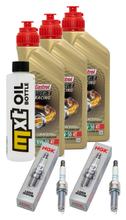 Inspectiepakket 3L 10W-50 + oliefilter + 2x bougie voor KTM Duke R 890 ccm bouwjaar 2022 - 2023