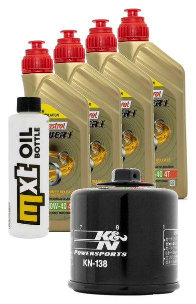 Inspektionspaket 4L 10W-40 + Ölfilter + 4x Zündkerze für Suzuki GSX-R 1000 ccm Bj. 2022