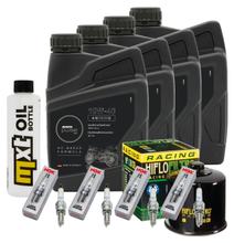 Inspektionspaket 4L 10W-40 + Ölfilter + 4x Zündkerze für Suzuki GSX-R 1000 ccm Bj. 2022