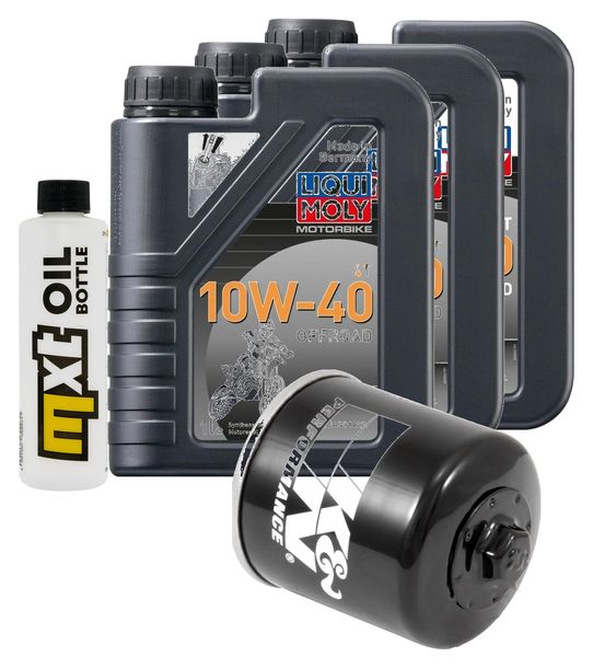 Inspektionspaket 3L 10W-40 + Ölfilter + 3x Zündkerze für Triumph Trident ABS 660 ccm Bj. 2022