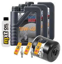 Pacchetto di ispezione 3L 10W-40 + filtro olio + 3x candela per Triumph Trident ABS 660 ccm Anno 2022