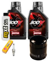 Kit d'inspection 2L 5W-40 + filtre à huile + 1x bougie pour Vespa GTS Super Sport 300 ccm Année 2022
