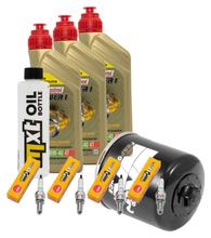 Inspektionspaket 3L 10W-40 + Ölfilter + 4x Zündkerze für Yamaha YZF-R6 600 ccm Bj. 2022