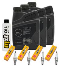 Inspektionspaket 3L 10W-40 + Ölfilter + 4x Zündkerze für Yamaha YZF-R6 600 ccm Bj. 2022
