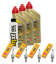 Inspektionspaket 3L 10W-40 + Ölfilter + 4x Zündkerze für Yamaha YZF-R6 600 ccm Bj. 2022