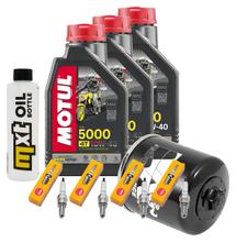 Inspektionspaket 3L 10W-40 + Ölfilter + 4x Zündkerze für Yamaha YZF-R6 600 ccm Bj. 2022