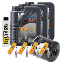 Inspektionspaket 3L 10W-40 + Ölfilter + 4x Zündkerze für Yamaha YZF-R6 600 ccm Bj. 2022