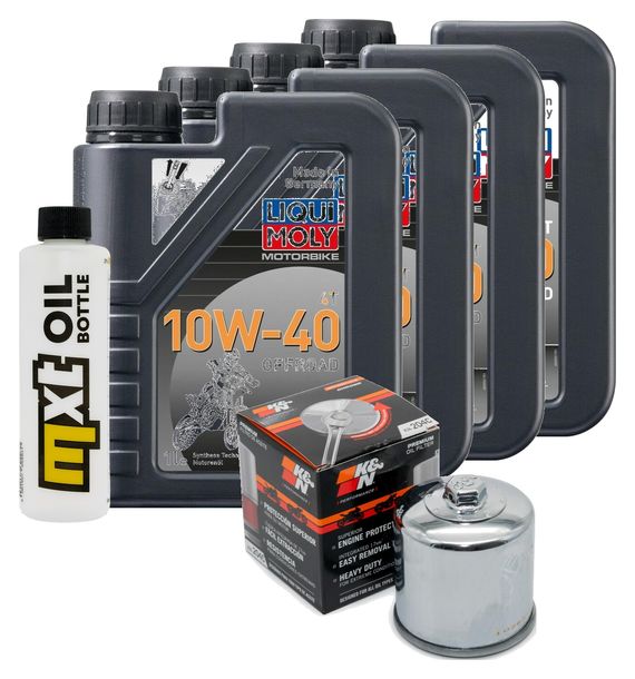 Paquete de inspección 4L 10W-40 + filtro de aceite + 4 bujías para Yamaha YZF-R1 1000 ccm Año 2022