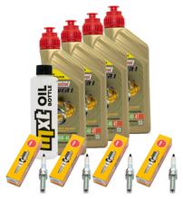 Pacchetto di ispezione 4L 10W-40 + filtro olio + 4x candela per Yamaha YZF-R1 1000 ccm Anno 2022
