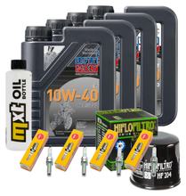 Paquete de inspección 4L 10W-40 + filtro de aceite + 4 bujías para Yamaha YZF-R1 1000 ccm Año 2022