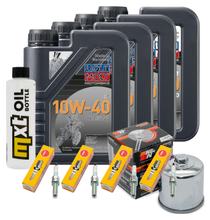 Kit d'inspection 4L 10W-40 + filtre à huile + 4x bougie pour Yamaha YZF-R1 1000 ccm Année 2022