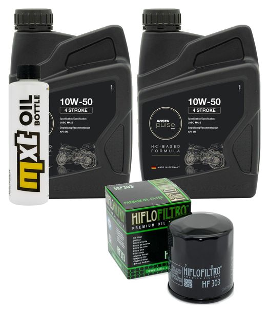 Inspektionspaket 2L 10W-50 + Ölfilter für Kawasaki Z 400 ccm Bj. 2023