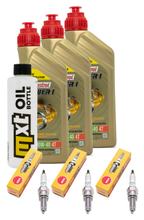 Paquete de inspección 3L 10W-40 + filtro de aceite + 3 bujías para Yamaha Tracer 9 GT 900 ccm Año 2015 - 2016