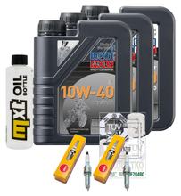 Kit d'inspection 3L 10W-40 + filtre à huile + 2 bougies pour Yamaha Tenere 700 ccm Année 2023