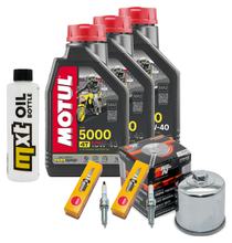 Paquete de inspección 3L 10W-40 + filtro de aceite + 2 bujías para Yamaha XSR A 700 ccm Año 2023