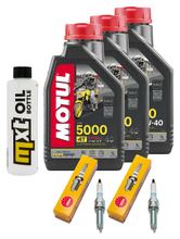 Inspection package 3L 10W-40 + oil filter + 2x spark plug for Yamaha XSR A 700 ccm Year 2023