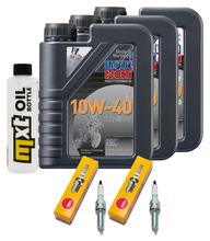 Inspection package 3L 10W-40 + oil filter + 2x spark plug for Yamaha XSR A 700 ccm Year 2023