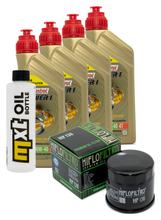 Kit d'inspection 4L 10W-40 + filtre à huile + 4x bougie pour Suzuki GSX-S 1000 ccm Année 2023