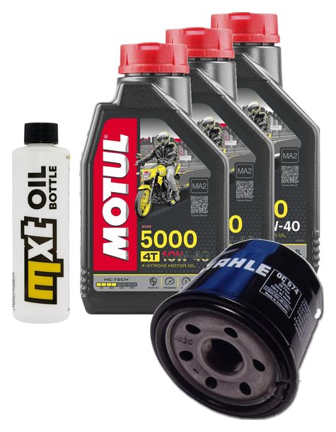 Inspektionspaket 3L 10W-40 + Ölfilter + 2x Zündkerze für Suzuki DL V-Strom SV S SF 650 ccm Bj. 2023