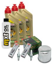 Pacchetto di ispezione 3L 10W-40 + filtro olio + 2x candela per Suzuki DL V-Strom SV S SF 650 ccm Anno 2023