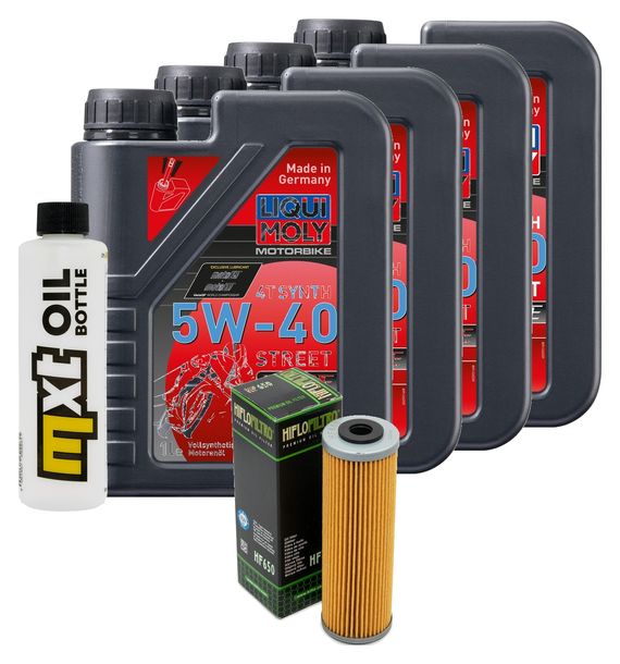 Pacchetto di ispezione 4L 5W-40+filtro olio per KTM Super Adventure 1290 ccm Anno 2023