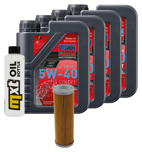 Pacchetto di ispezione 4L 5W-40+filtro olio per KTM Super Adventure 1290 ccm Anno 2023