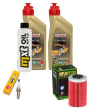Kit d'inspection 2L 10W-50 + filtre à huile + 1x bougie pour KTM RC Duke 125 / 390 ccm Année 2023
