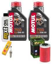 Inspektionspaket 2L 10W-50 + Ölfilter + 1x Zündkerze für KTM RC Duke 125 / 390 ccm Bj. 2023