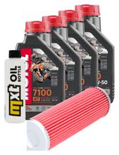 Kit d'inspection 4L 10W-50 + filtre à huile + 4x bougie pour KTM Super Duke R 1290 ccm Année 2023