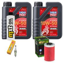 Paquete de inspección 2L 10W-50 + filtro de aceite + 1x bujía para KTM Duke 390 ccm Año 2023
