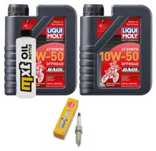 Paquete de inspección 2L 10W-50 + filtro de aceite + 1x bujía para KTM Duke 390 ccm Año 2023