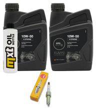 Paquete de inspección 2L 10W-50 + filtro de aceite + 1x bujía para KTM Duke 390 ccm Año 2023