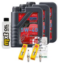 Paquete de inspección 3L 5W-40 + filtro de aceite + 2 bujías para BMW F R 900 ccm Año 2023
