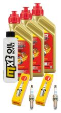 Paquete de inspección 3L 5W-40 + filtro de aceite + 2 bujías para BMW F R 900 ccm Año 2023