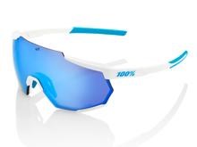 Occhiali da sole 100% Racetrap Movistar - Lenti a specchio multistrato blu Hiper