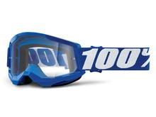 Gafas de moto 100% MX Cross Goggles Strata 2 Junior transparentes