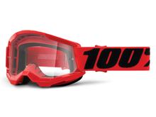 Gafas de moto 100% MX Cross Goggles Strata 2 Junior transparentes