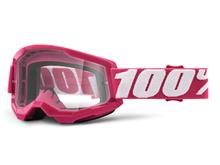 Lunettes de moto 100% lunettes MX cross Strata 2 transparentes