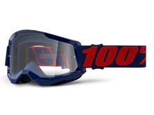 Lunettes de moto 100% lunettes MX cross Strata 2 transparentes