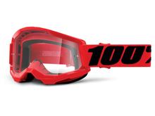 Lunettes de moto 100% lunettes MX cross Strata 2 transparentes