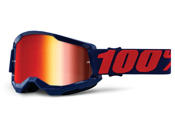 Motorradbrille 100% MX Crossbrille Strata 2 verspiegelt