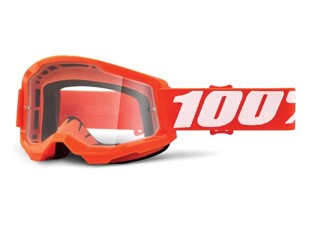 Lunettes de moto 100% MX Strata gen. 2 transparentes avec revêtement antibuée