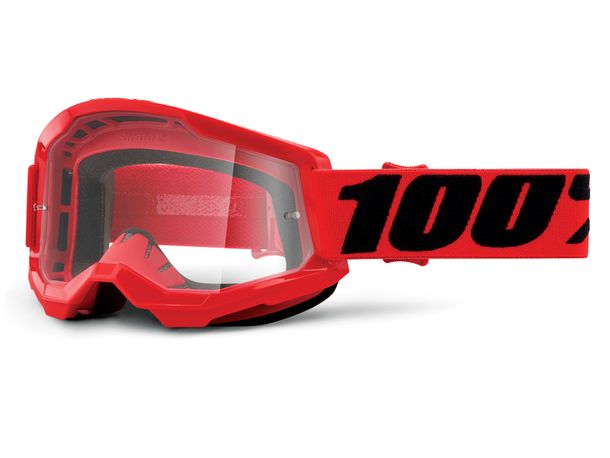 Motorradbrille 100% MX Crossbrille Strata Gen. 2 klar mit Anti-fog Beschichtung