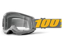 Motorradbrille 100% MX Crossbrille Strata Gen. 2 klar mit Anti-fog Beschichtung